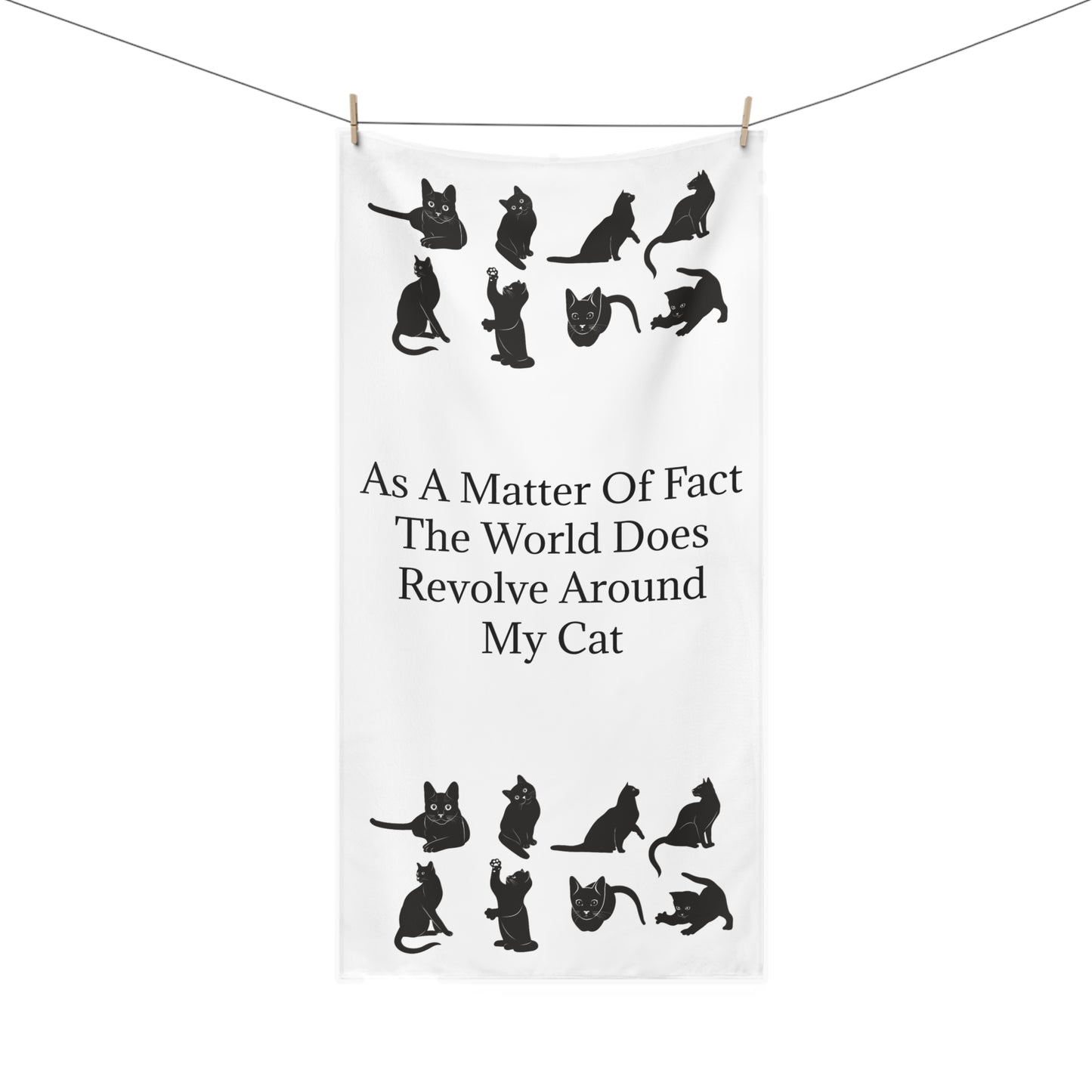 Matter Of Fact Cat Mink-Cotton  Beach Towel
