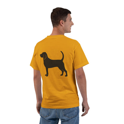 Bloodhound Silhouette Men's Short-Sleeve Crewneck Tee