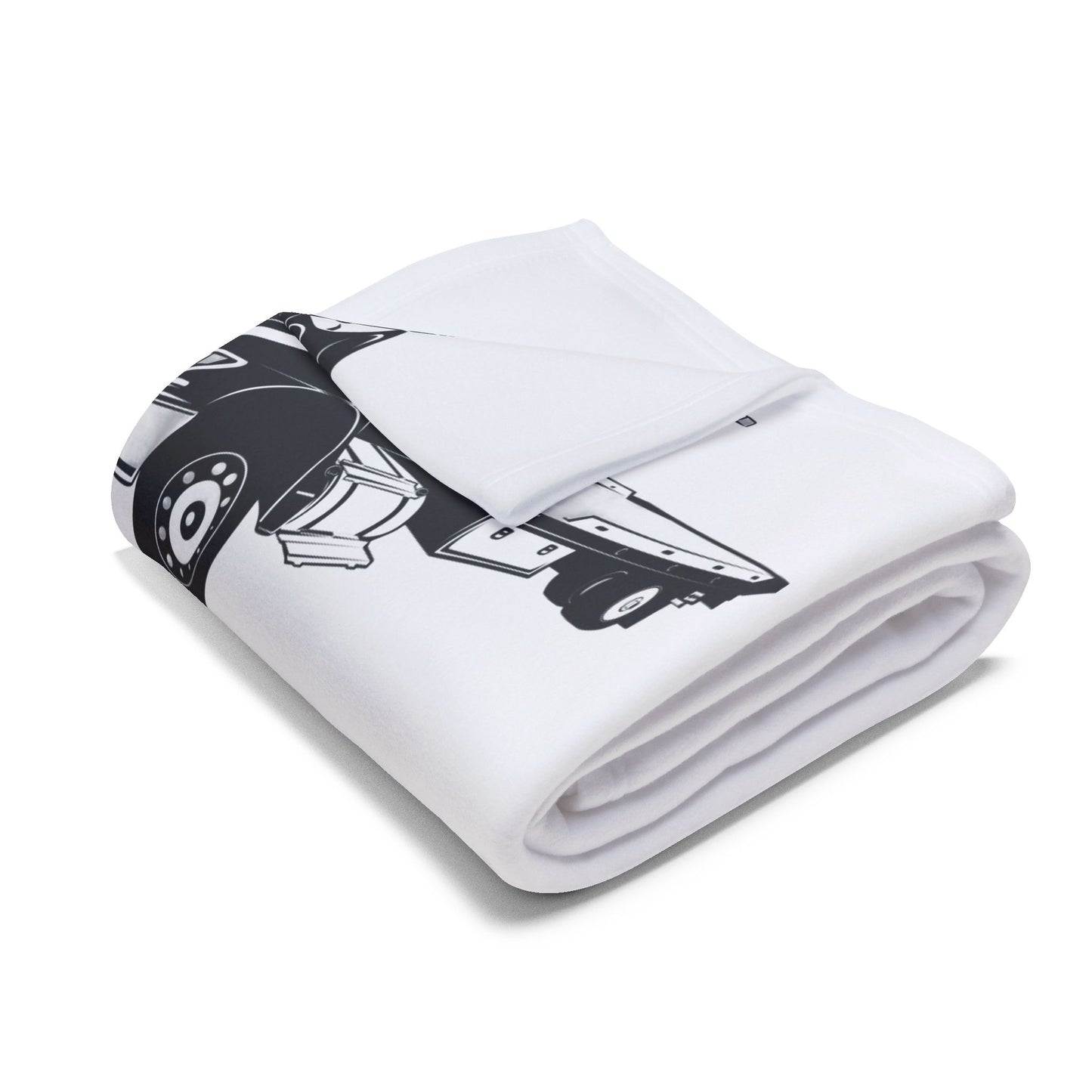 Pull Out Flatbed Tow Truck Arctic Fleece Blanket