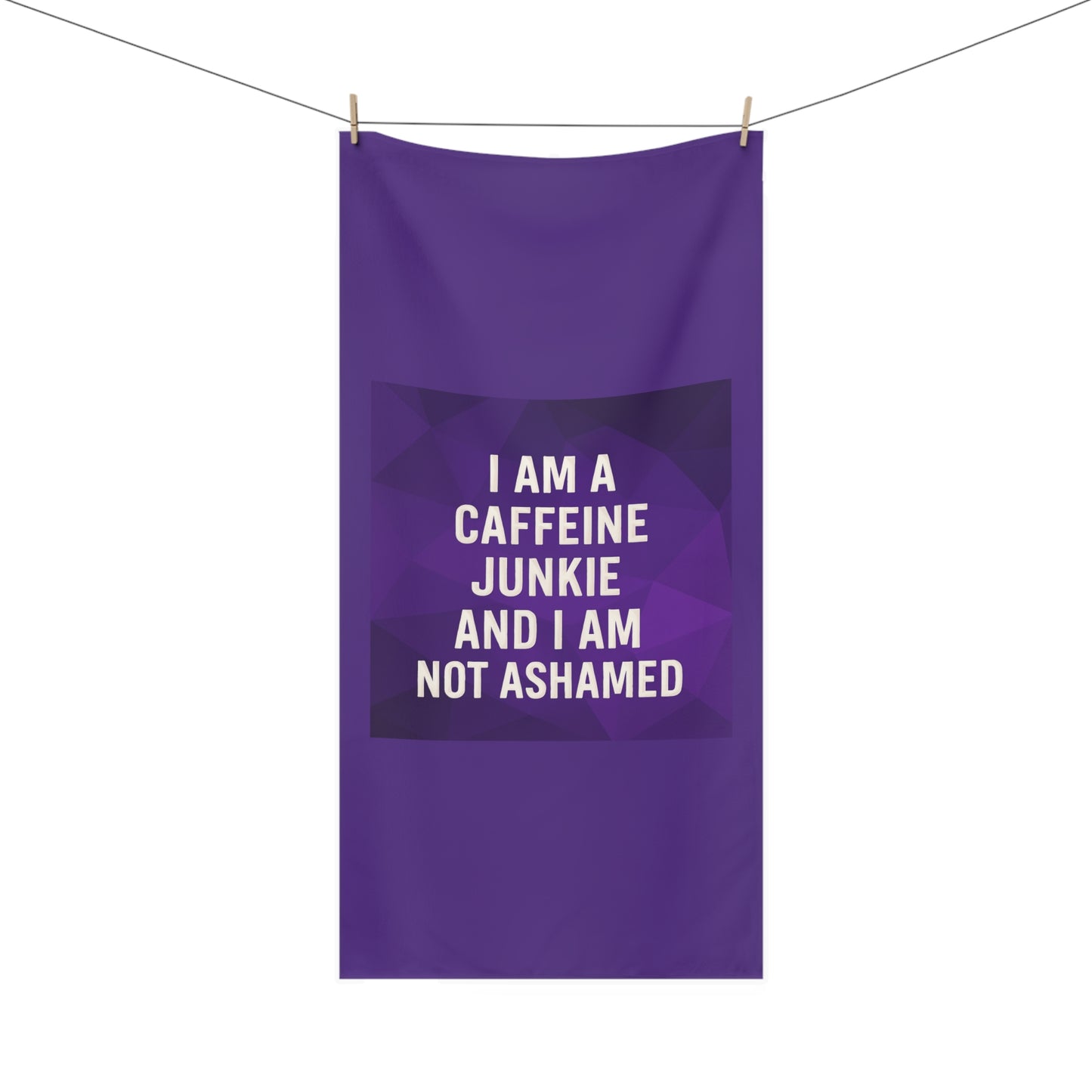 Caffeine Junkie Mink-Cotton  Beach Towel