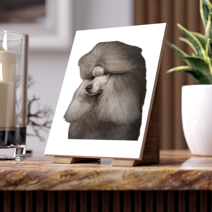 Poodle Head Ceramic Photo Tile