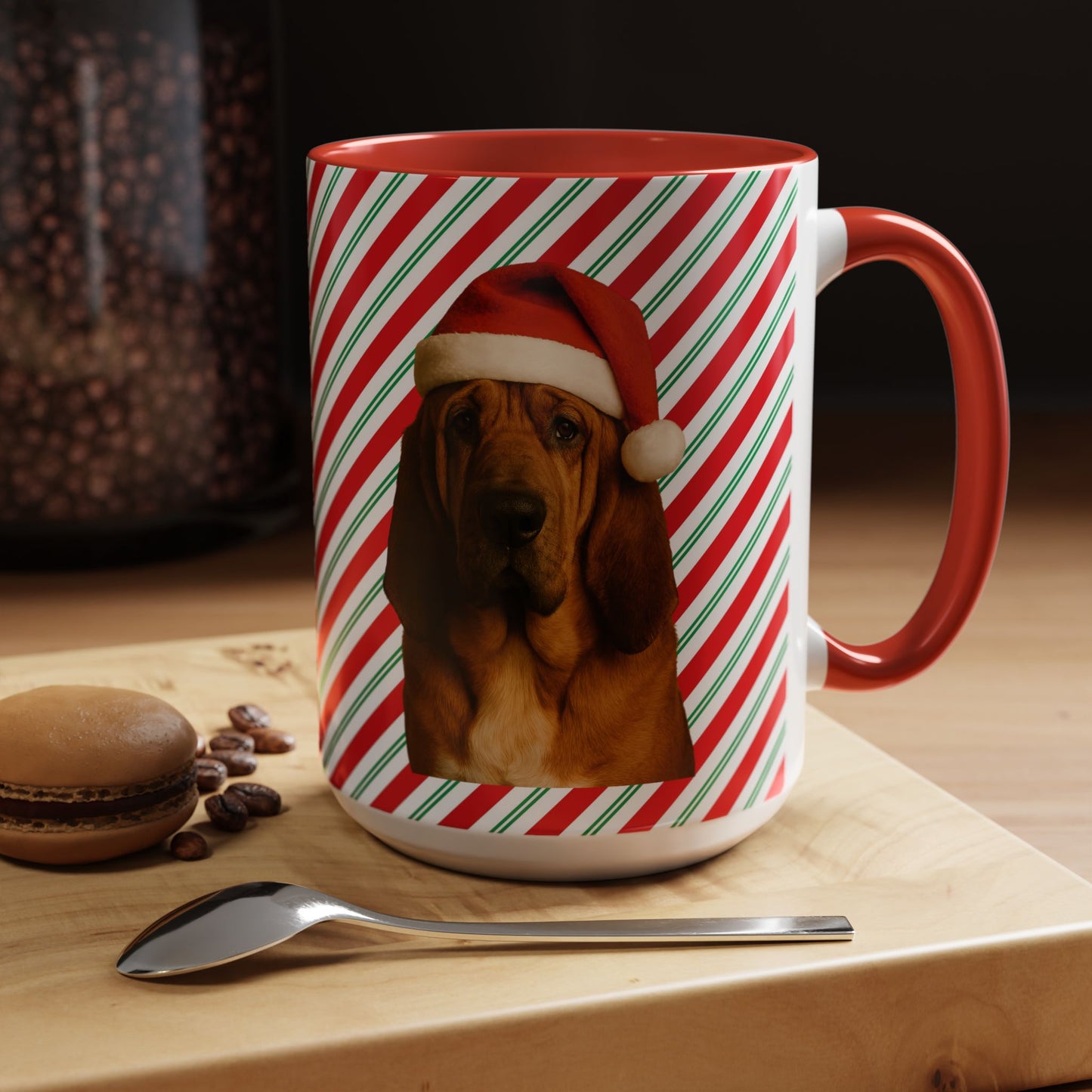 Santa Paws Bloodhound 2-Tone Coffee Mug