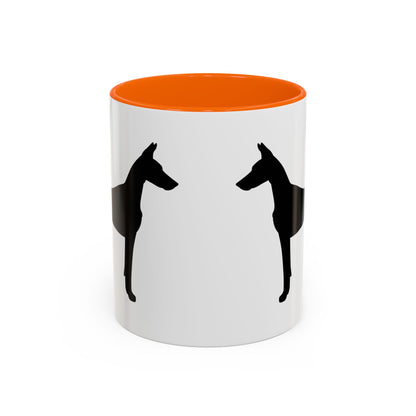 Doberman Silhouette 2-Tone Coffee Mug