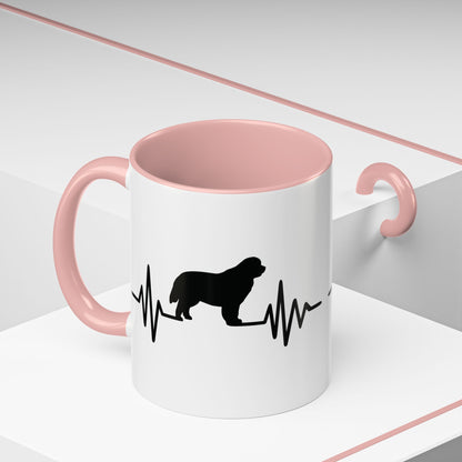 My Heart Beats For Newfies 2-Tone Coffee Mug
