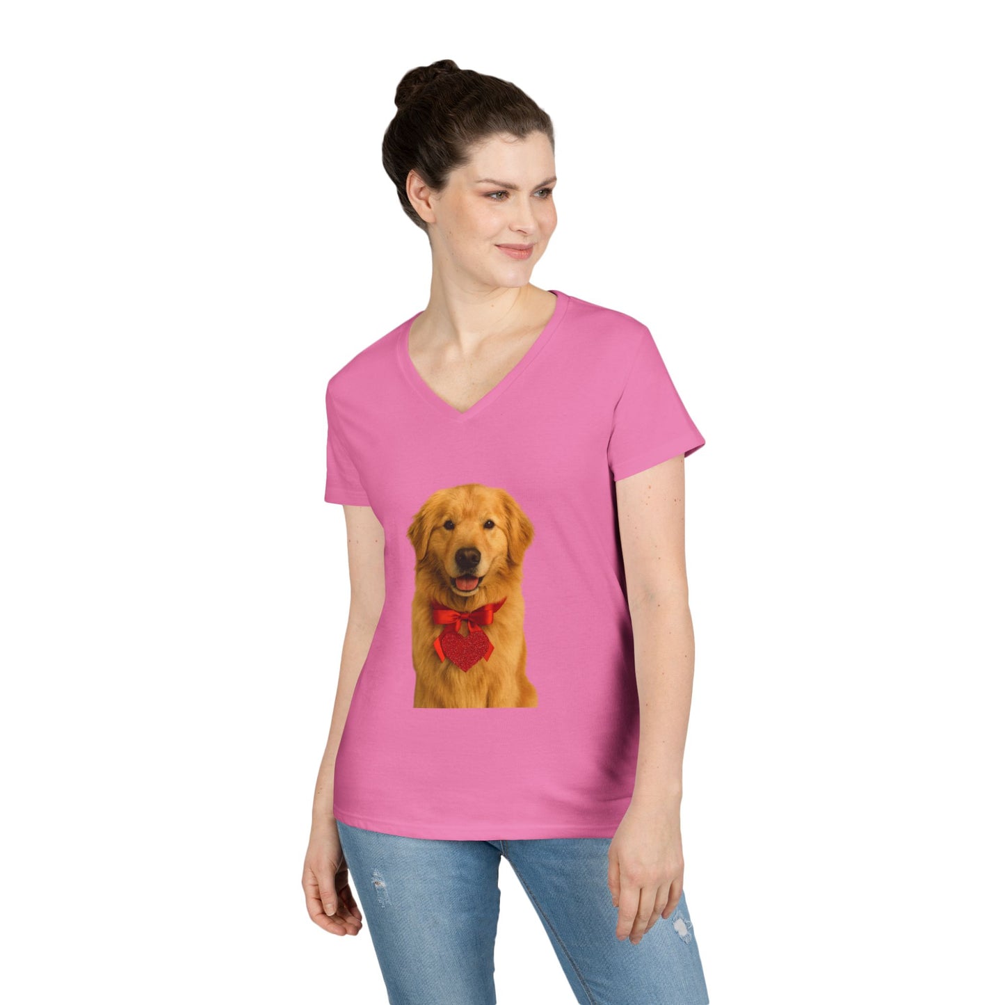 Cupid's Companion Golden Women's V-Neck T-Shirt