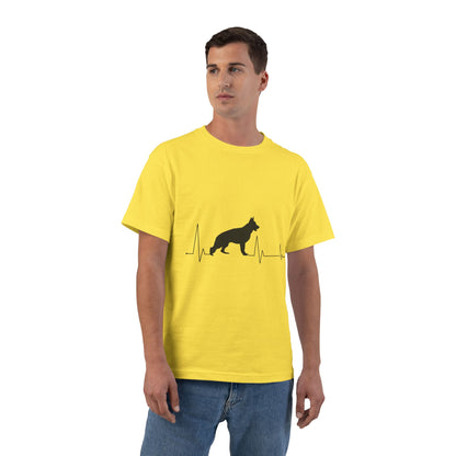 My Heart Beats For German Shepherds Men's Short-Sleeve Crewneck Tee