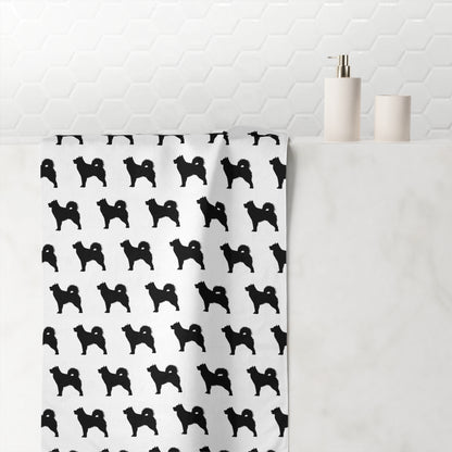 Malamute Silhouette Mink-Cotton  Beach Towel