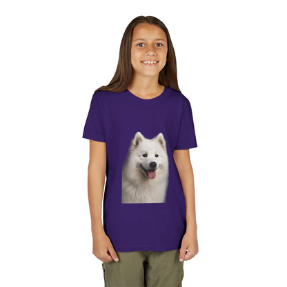 Samoyed Head Youth Unisex Short Sleeve Crewneck Tee