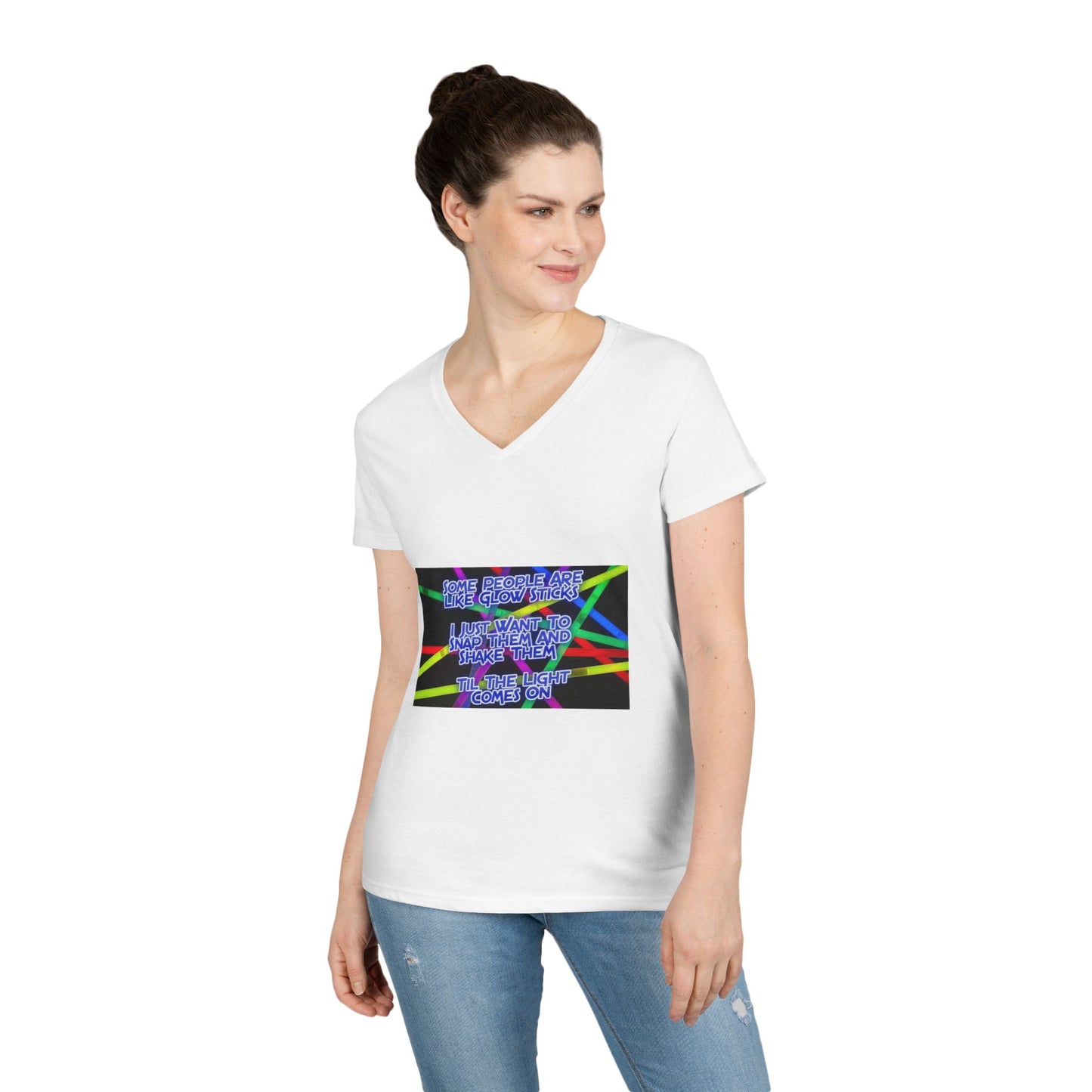 Glow Sticks Women's V-Neck T-Shirt
