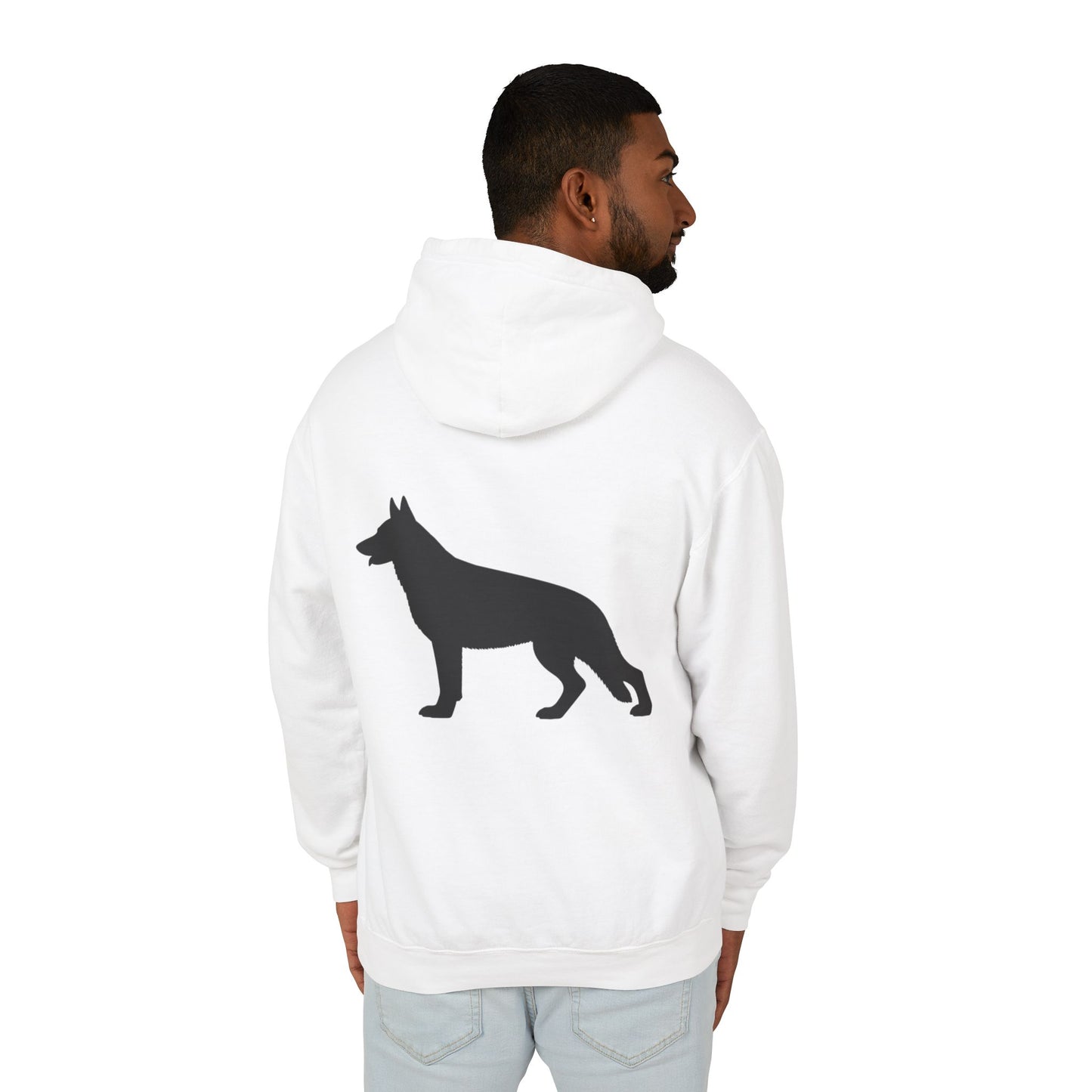 German Shepherd Silhouette Unisex Lightweight Hoodie