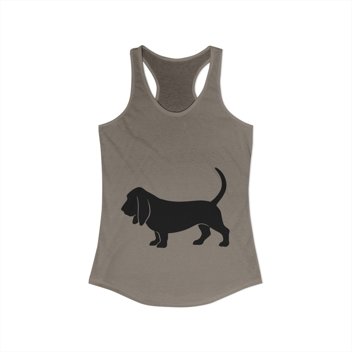 Basset Silhouette Women's Racerback Tank