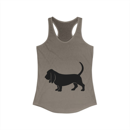 Basset Silhouette Women's Racerback Tank