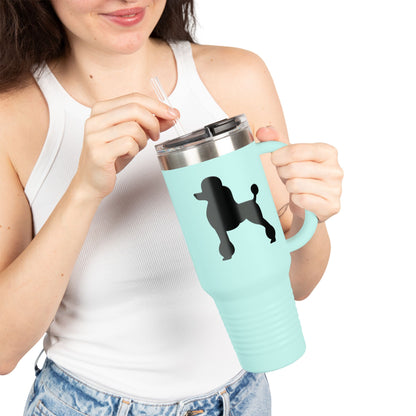 Poodle Silhouette Insulated Travel Mug
