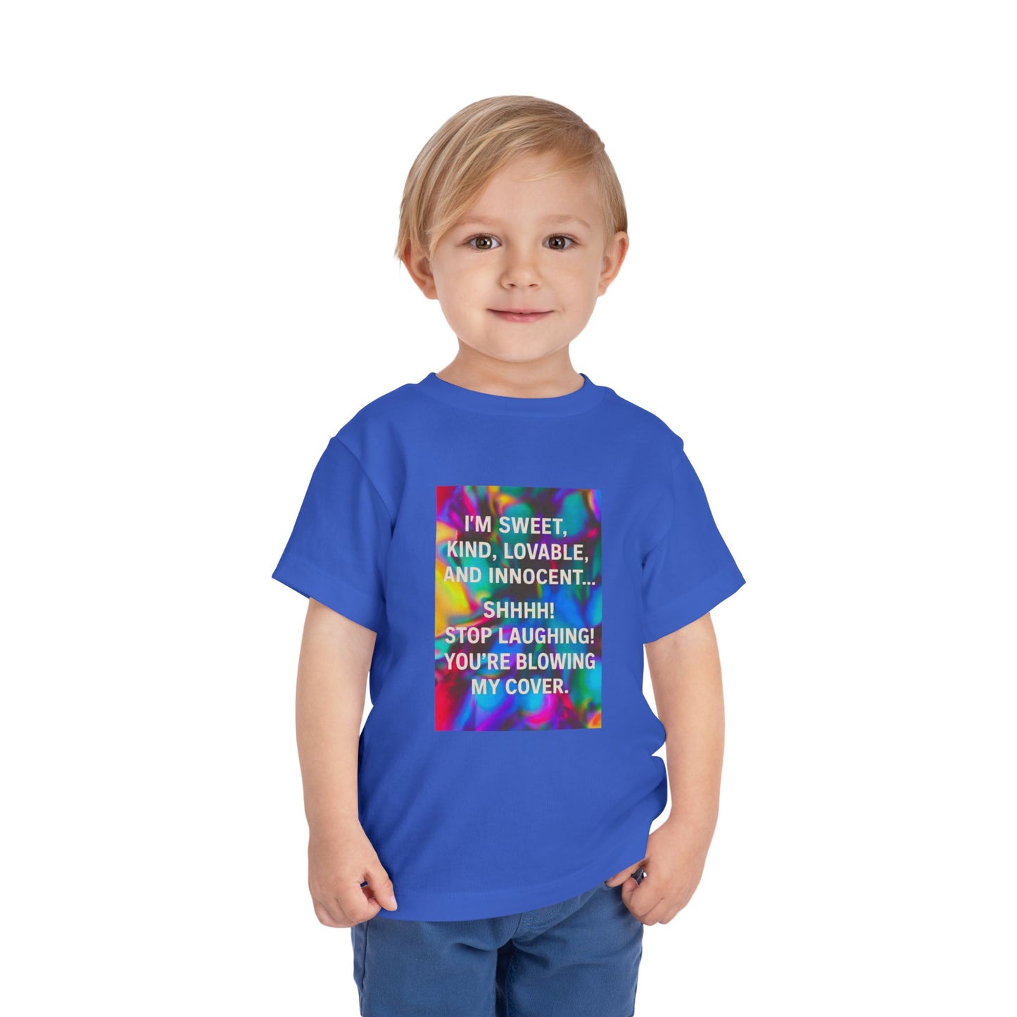 Blowing My Cover Toddler Unisex Short Sleeve Crewneck Tee