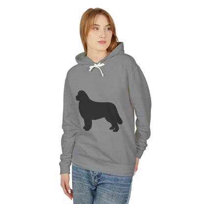 Newfie Silhouette Unisex Lightweight Hoodie