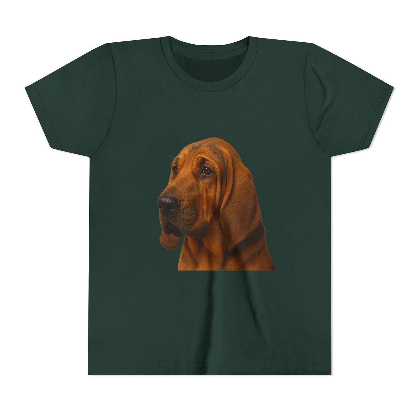 Bloodhound Head Youth Unisex Short Sleeve Crewneck Tee