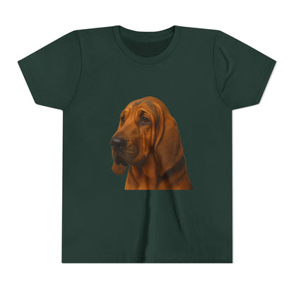 Bloodhound Head Youth Unisex Short Sleeve Crewneck Tee