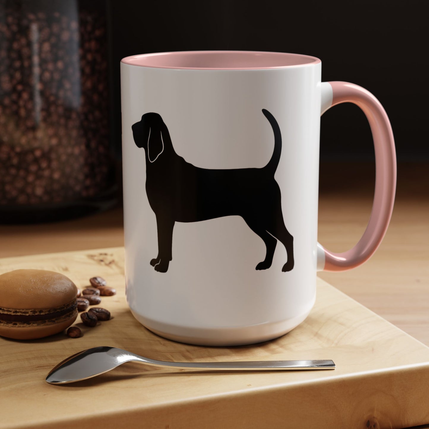 Bloodhound Silhouette 2-Tone Coffee Mug