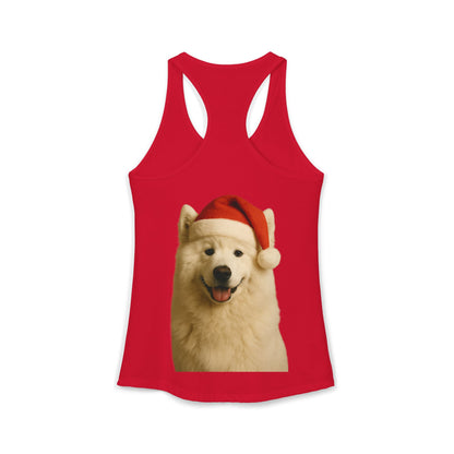 Santa Paws Samoyed Women's Racerback Tank