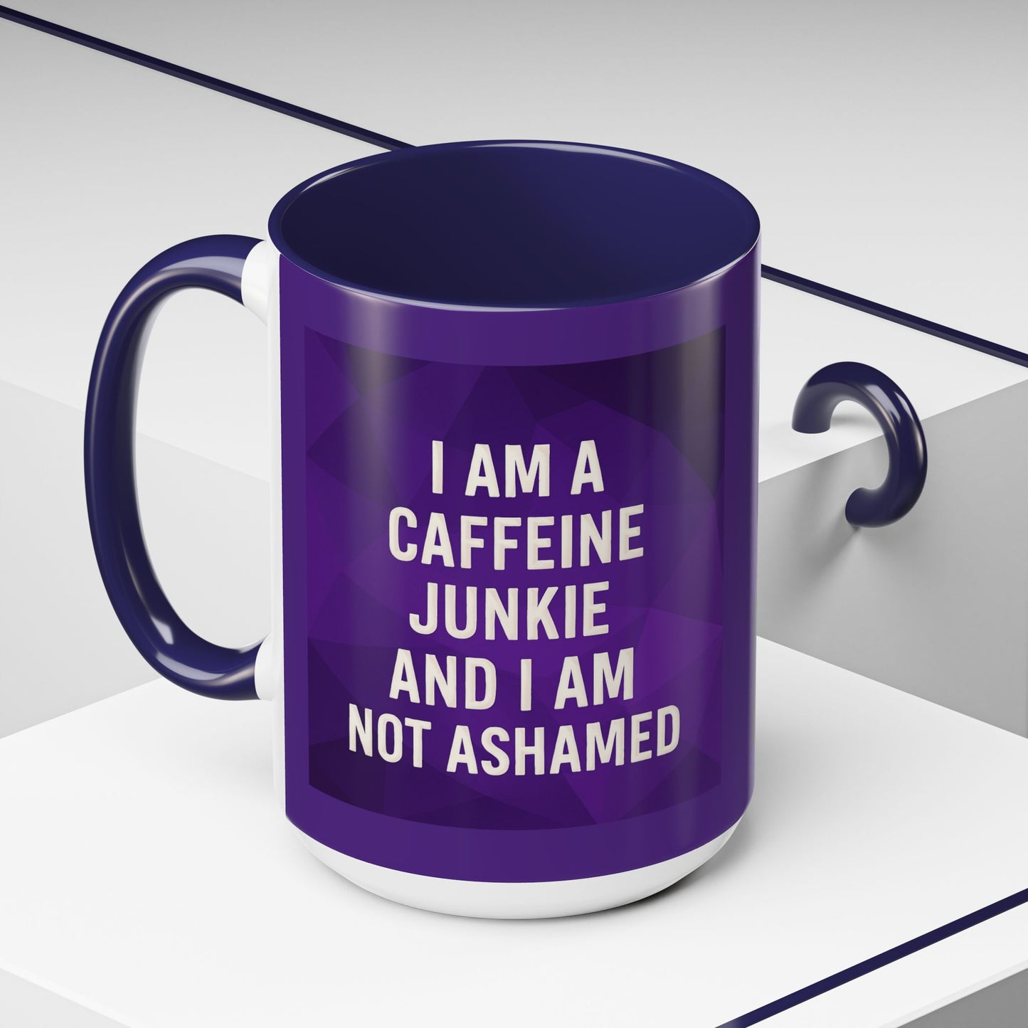 Caffeine Junkie 2-Tone Coffee Mug
