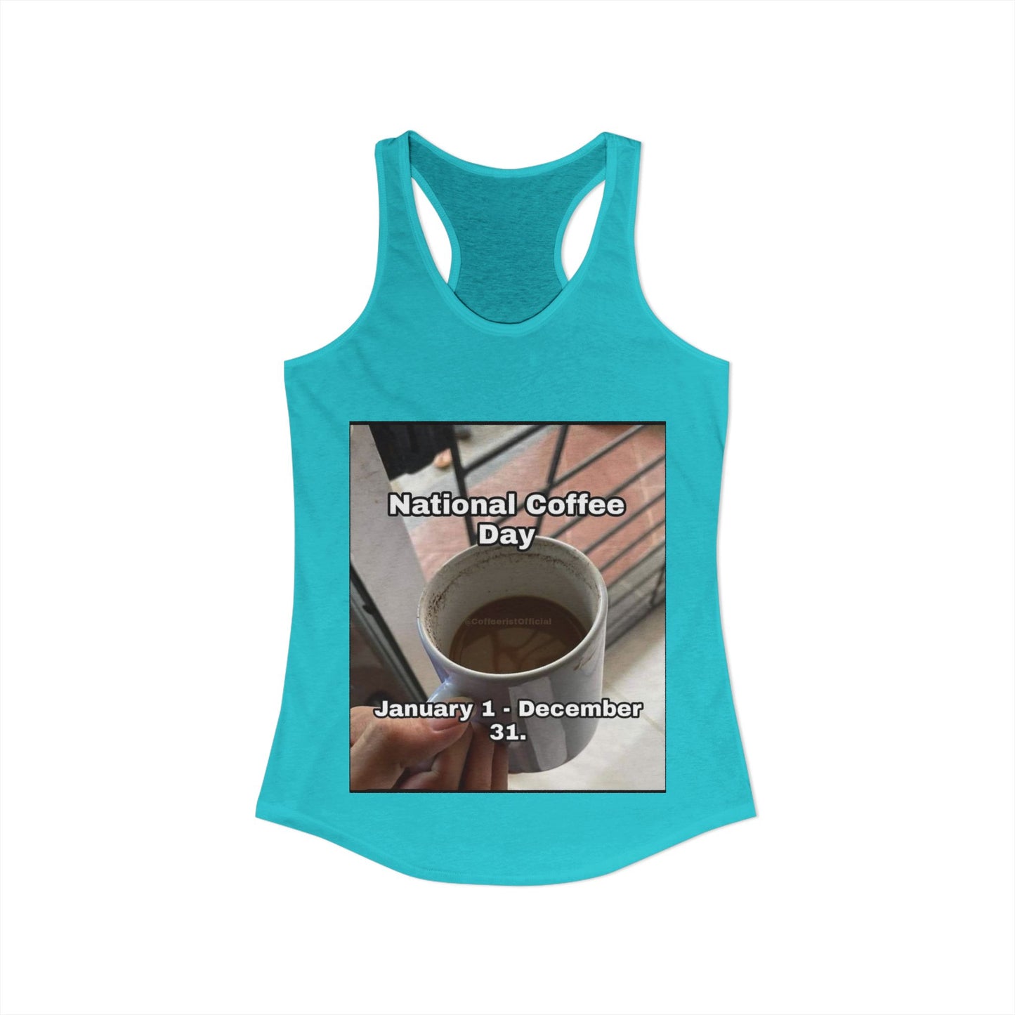 National Coffee Day Women's Racerback Tank