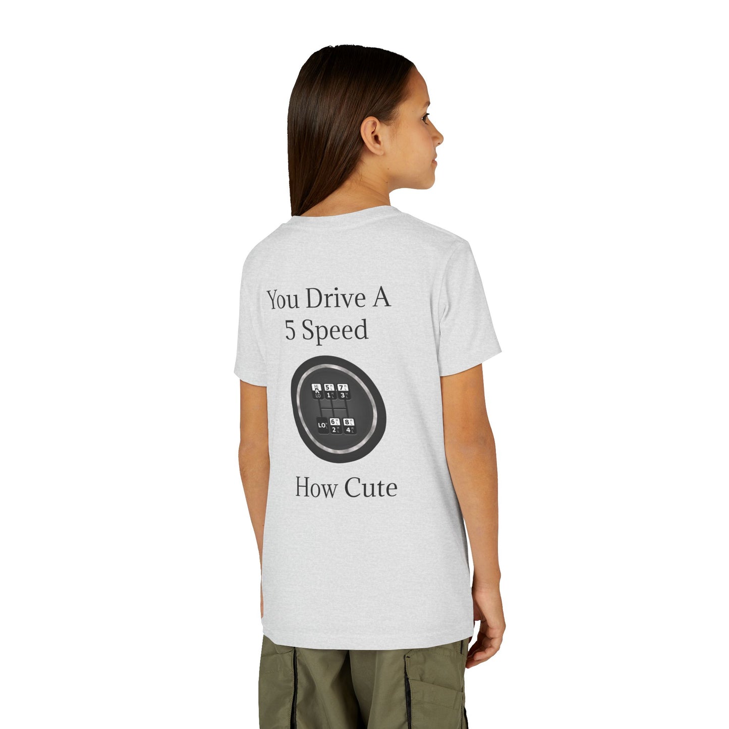 5 Speed How Cute Youth Unisex Short Sleeve Crewneck Tee