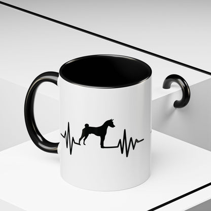 My Heart Beats For Basenjis 2-Tone Coffee Mug