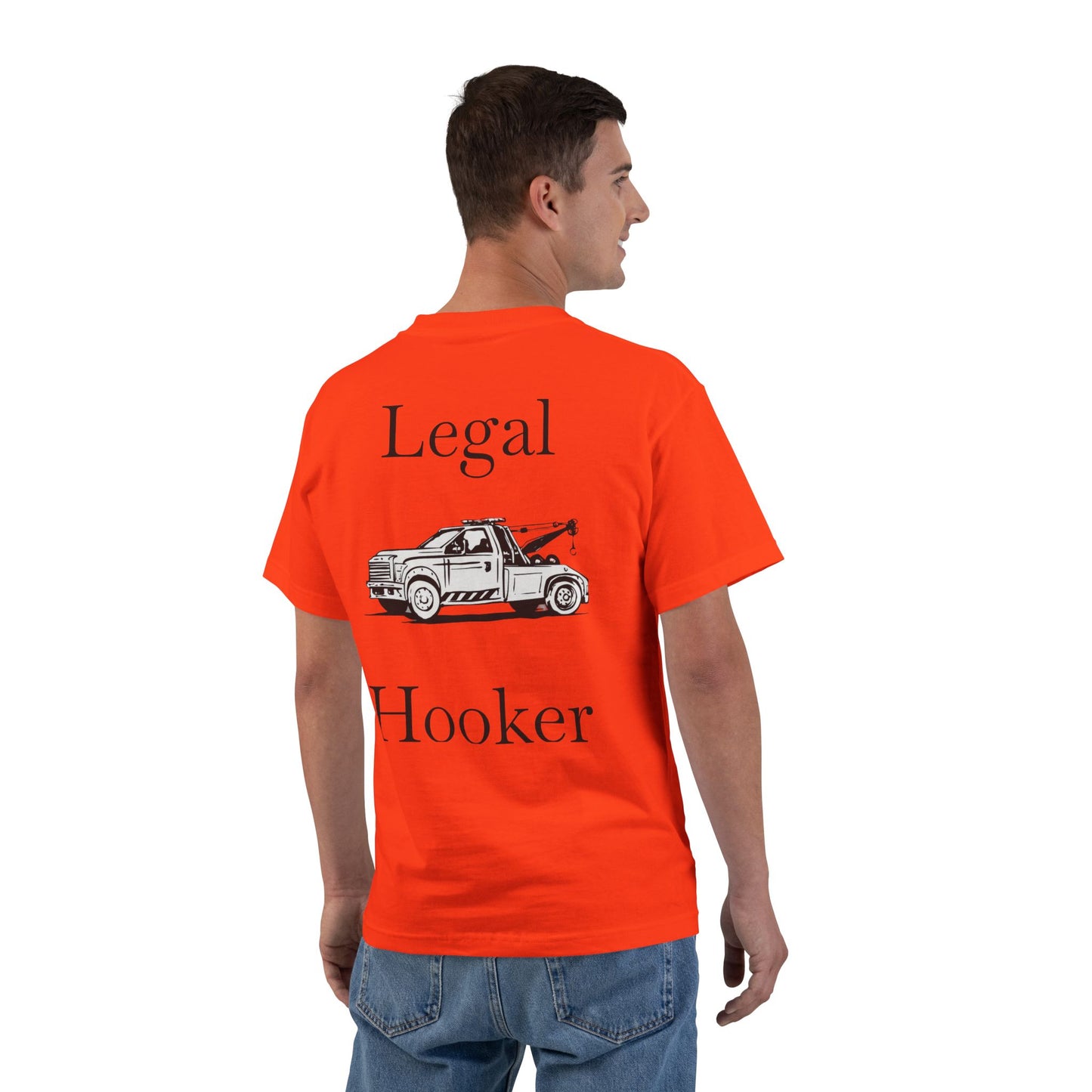 Legal H**ker Wheel Lift Tow Truck Men's Short-Sleeve Crewneck Tee