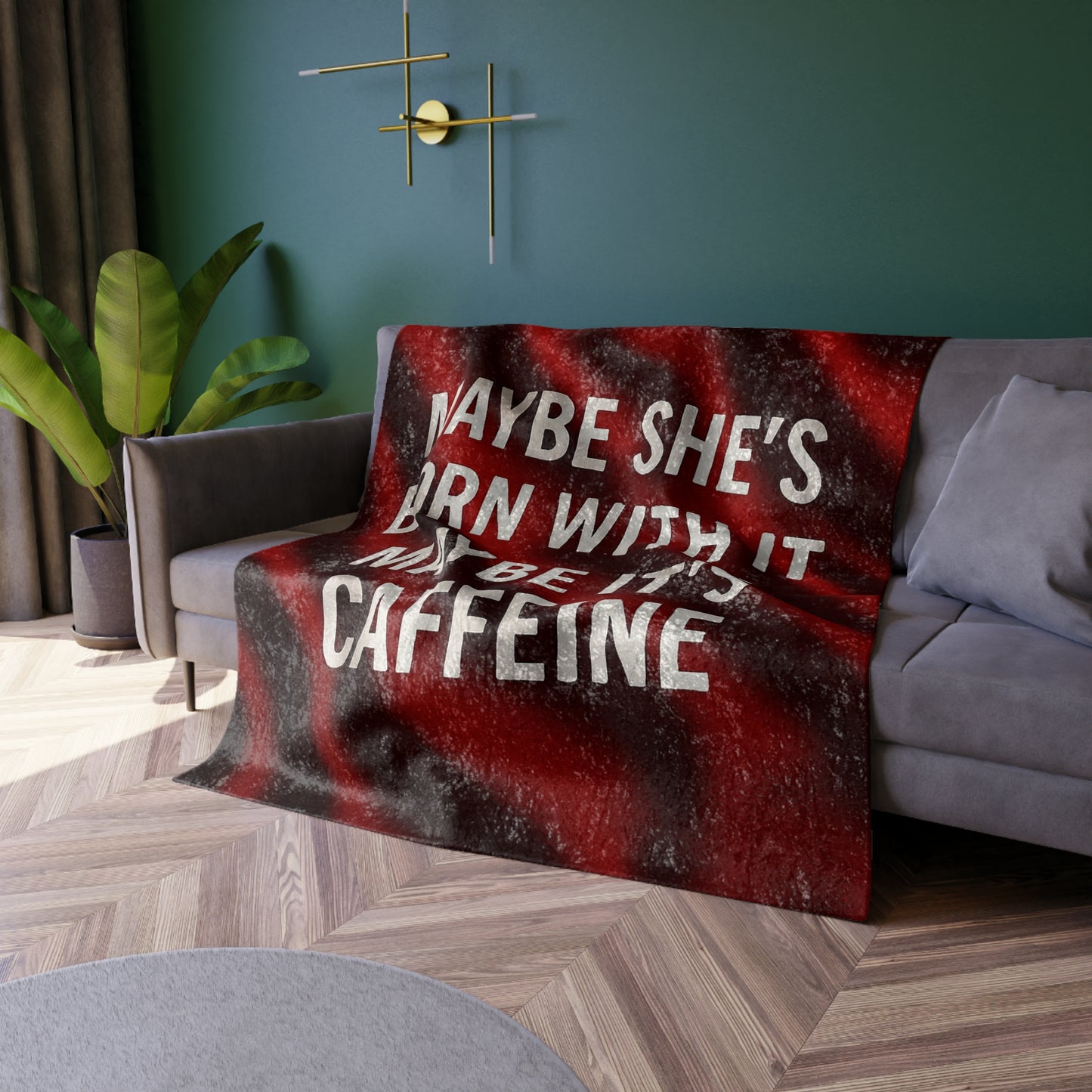 Born With It Crushed Velvet Blanket