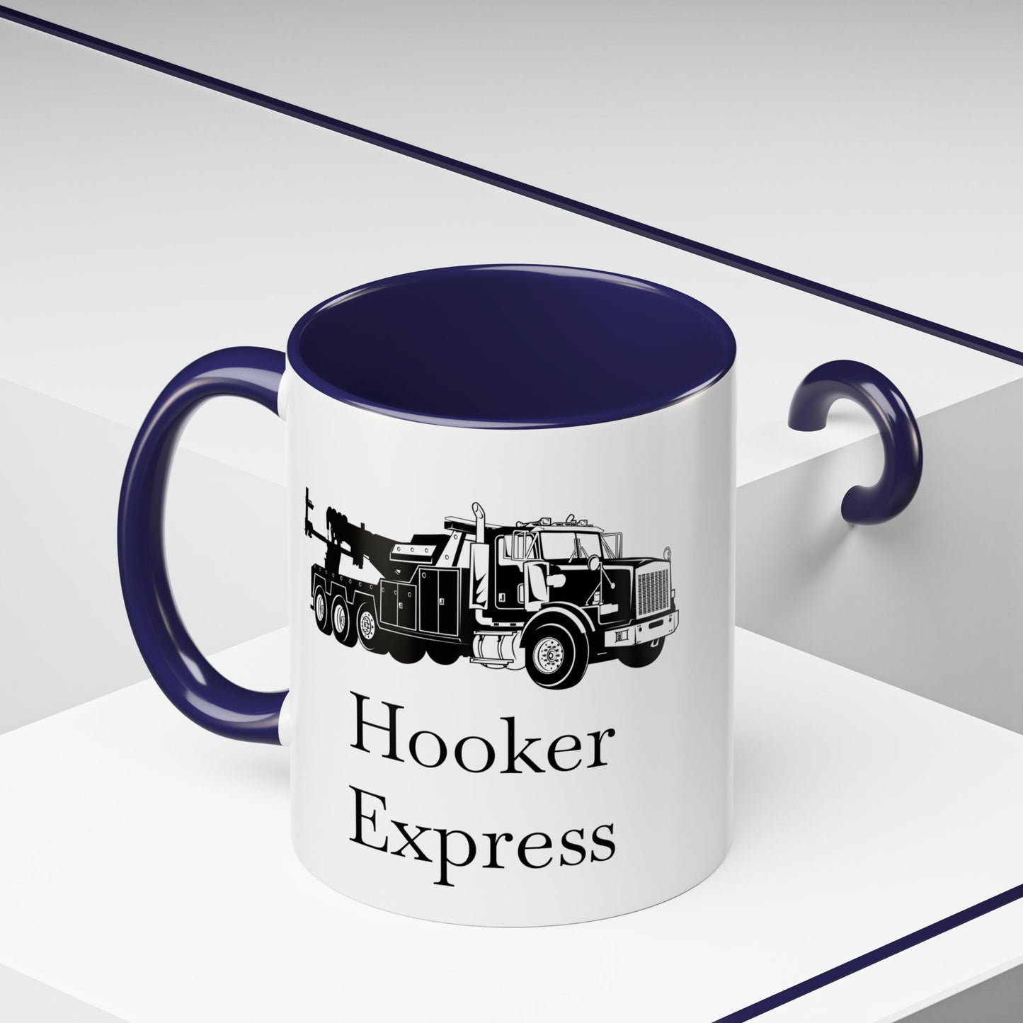 H**ker Express Heavy Tow Truck 2-Tone Coffee Mug