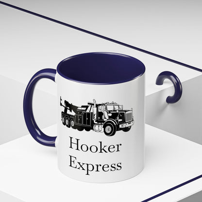 H**ker Express Heavy Tow Truck 2-Tone Coffee Mug
