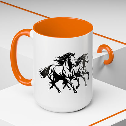 Horsin' Around 2-Tone Coffee Mug