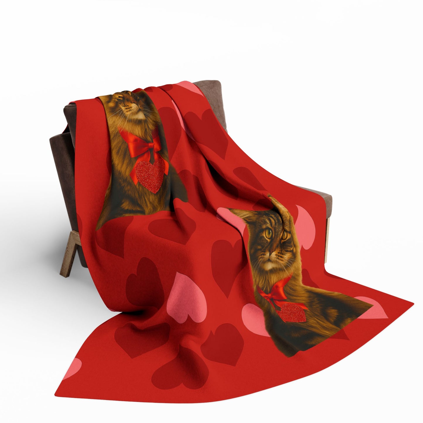 Cupid's Companion Cat Arctic Fleece Blanket