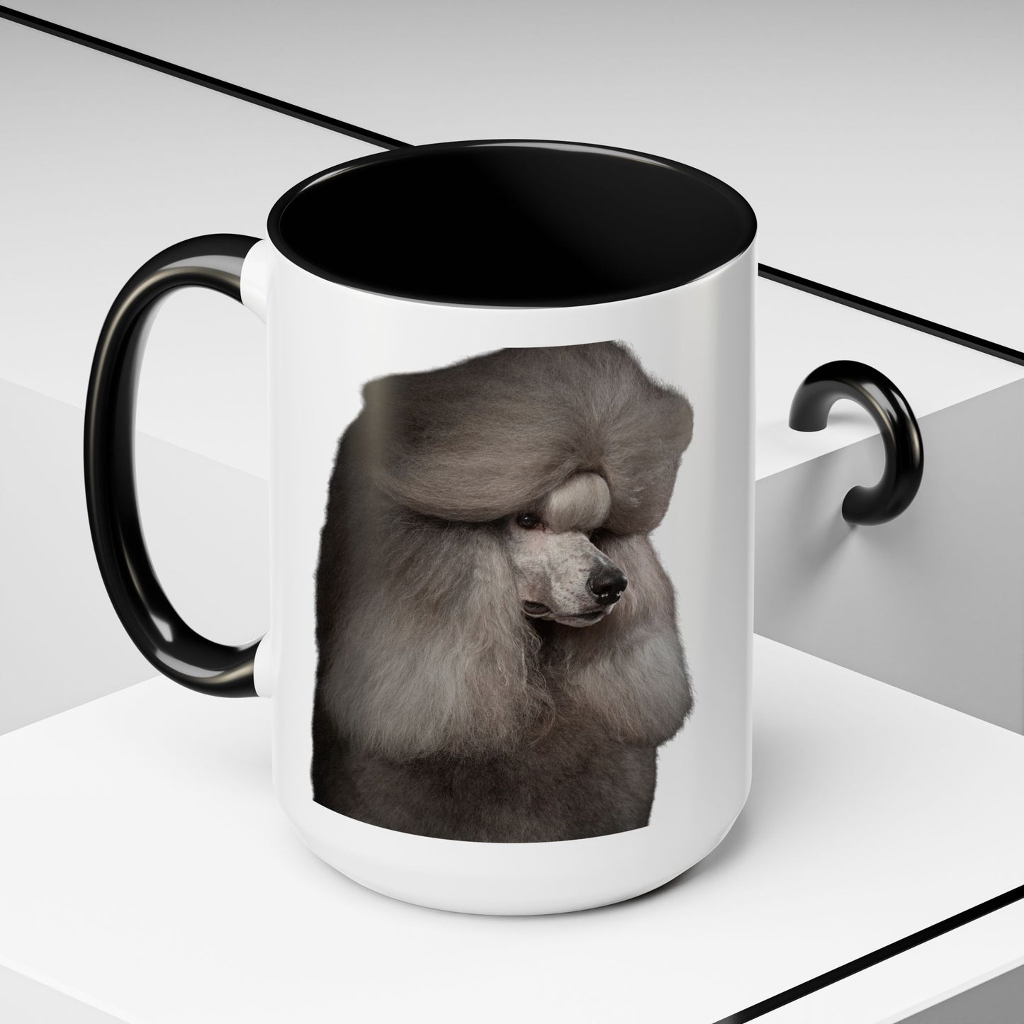 Poodle Head 2-Tone Coffee Mug