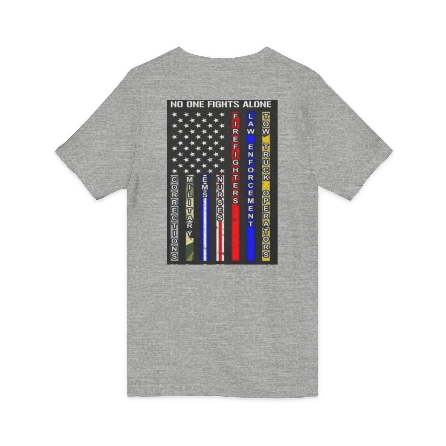 No One Fights Alone Unisex Short Sleeve V-Neck Tee