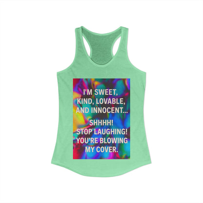 Blowing My Cover Women's Racerback Tank