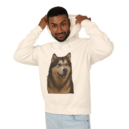 Malamute Head Unisex Lightweight Hoodie