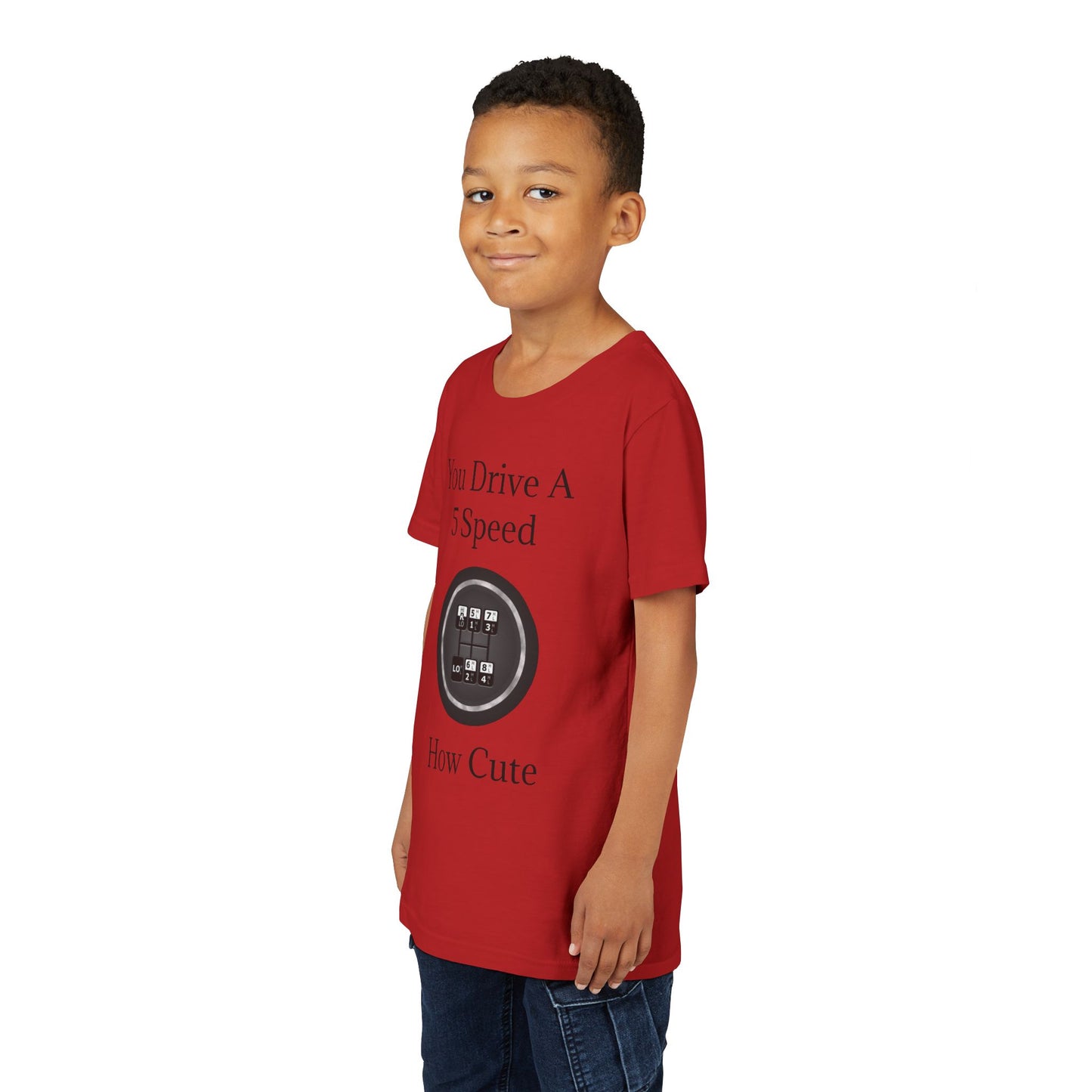 5 Speed How Cute Youth Unisex Short Sleeve Crewneck Tee