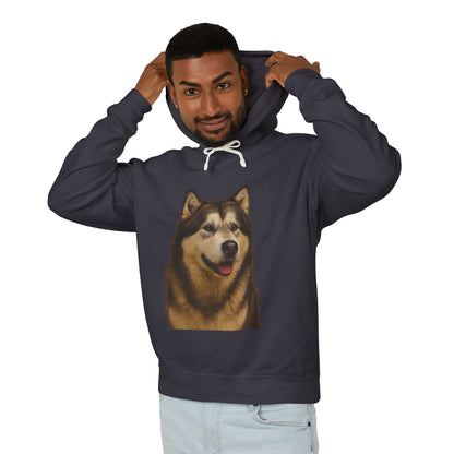 Malamute Head Unisex Lightweight Hoodie