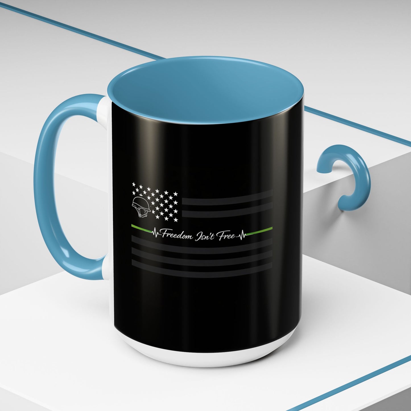 Thin Green Line 2-Tone Coffee Mug