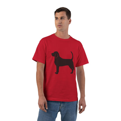 Bloodhound Silhouette Men's Short-Sleeve Crewneck Tee