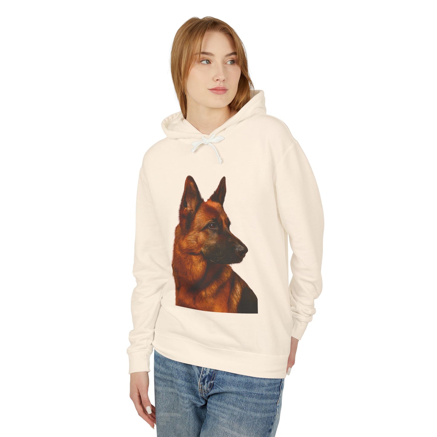 German Shepherd Head Unisex Lightweight Hoodie
