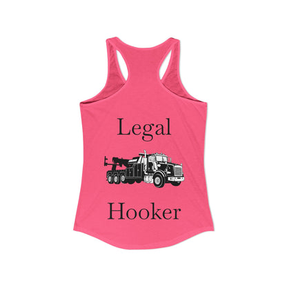 Legal H**ker Heavy Tow Truck Women's Racerback Tank