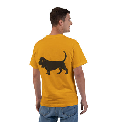 Basset Silhouette Men's Short-Sleeve Crewneck Tee