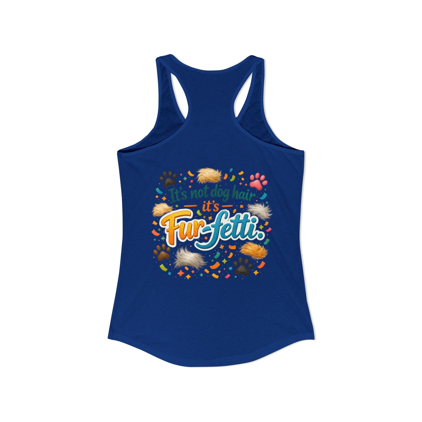 Fur-Fetti Dog Women's Racerback Tank