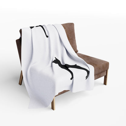 Doberman Silhouette Arctic Fleece Blanket