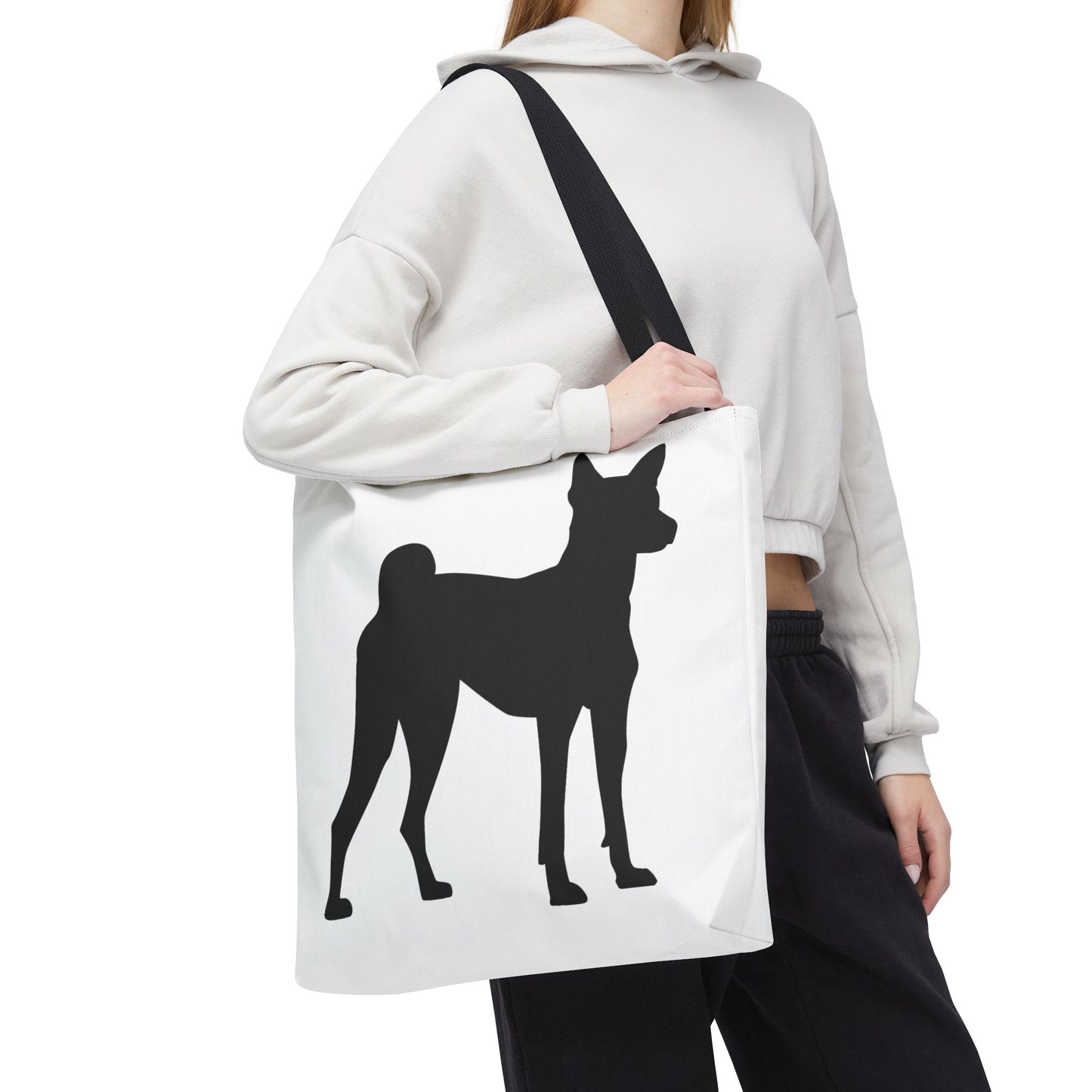 Basenji Silhouette Tote Bag