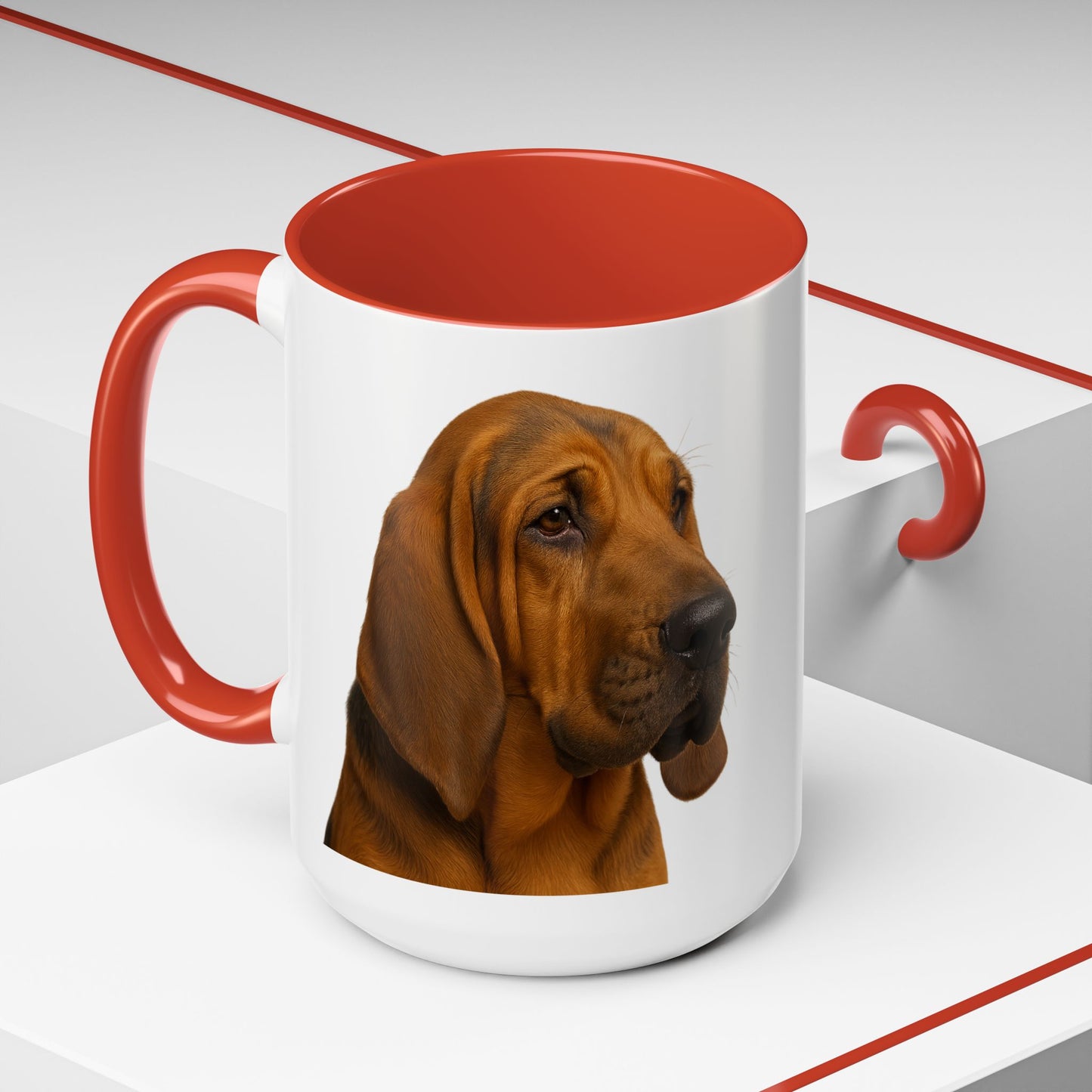 Bloodhound Head 2-Tone Coffee Mug