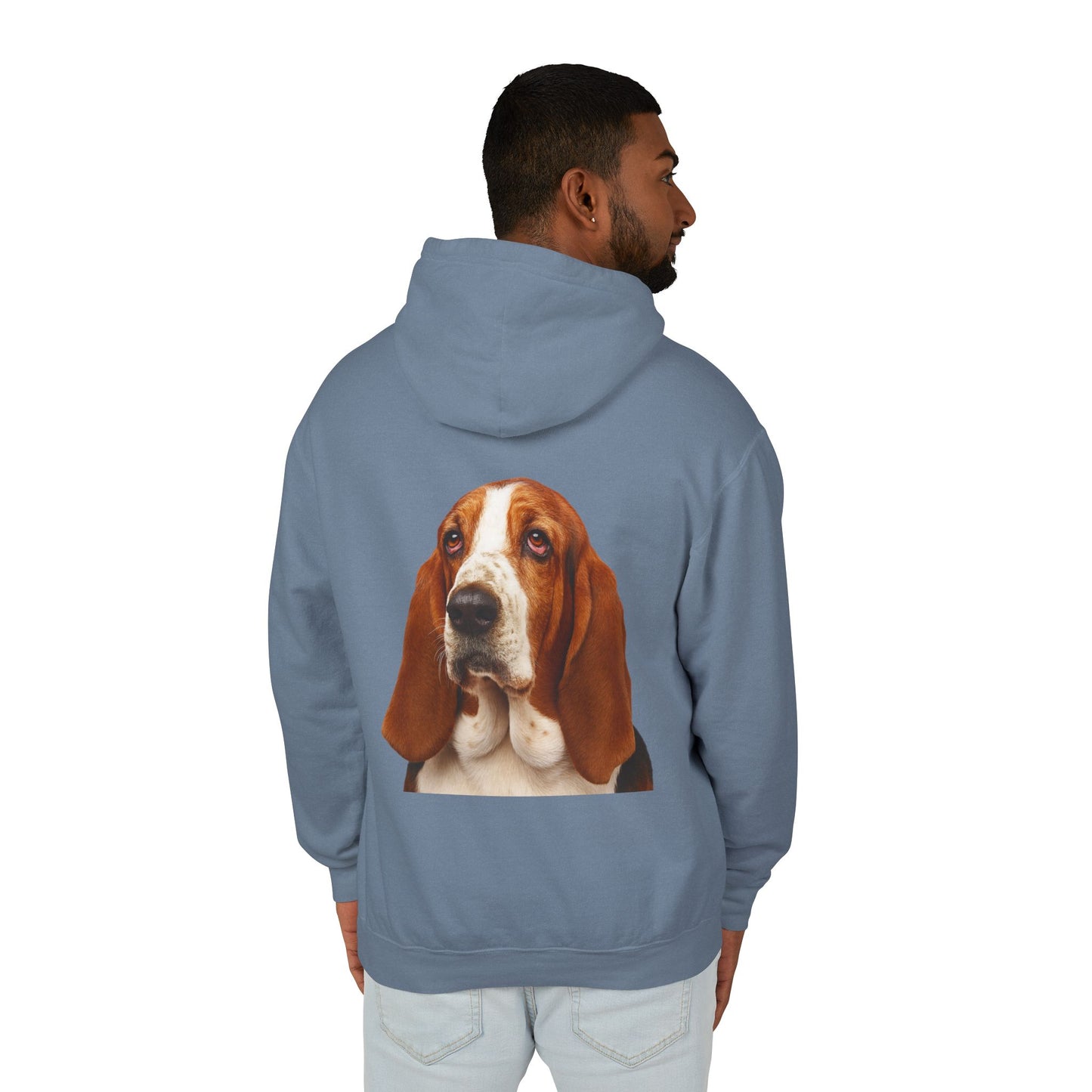 Basset Head Unisex Lightweight Hoodie