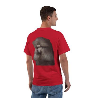 Poodle Head Men's Short-Sleeve Crewneck Tee